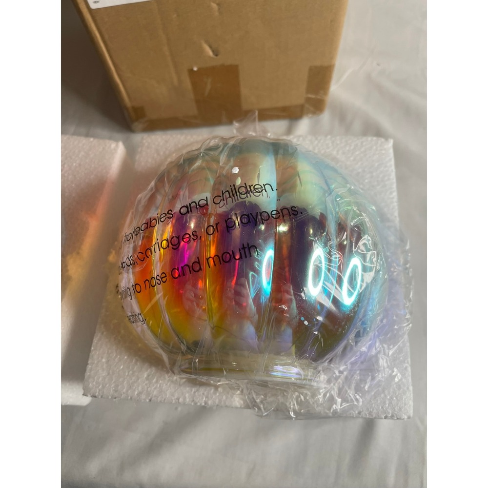 hvfun Colorful Mercury Glass Pumpkin with Built-in LED Light and Timer NEW - Picture 3 of 5